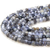 3X2MM Natural Iolite Gemstone Grade AA Micro Faceted Rondelle Loose Beads 15 inch Full Strand (80016385-P61)