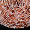 Natural Hematoid Quartz Red Gemstone Grade AAA Micro Faceted Round 3MM 4MM Loose Beads 15 inch Full Strand (P27)
