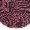 3X1MM Natural Red Garnet Gemstone Grade AAA Bicone Faceted Rondelle Saucer Loose Beads 15.5 inch Full Strand (80009475-P34)