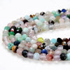4MM Natural Multi Color Galaxy Mix Stones Gemstone Micro Faceted Round Loose Beads 15 inch Full Strand (80009401-P30)