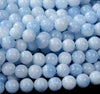 8MM Aquamarine Tone Jade Gemstone Grade AAA Round Loose Beads (D223)