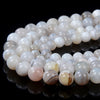 Natural White Botswana Agate  Gemstone Grade AAA Round 6MM 8MM Loose Beads (D99)
