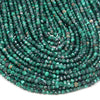 4X3MM Natural Malachite Gemstone Grade A Micro Faceted Rondelle Loose Beads (P35)