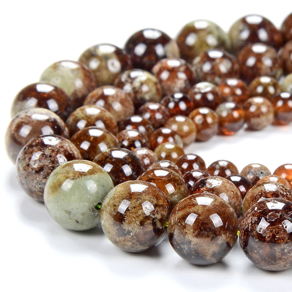 Natural Green Garnet Gemstone Round 6MM 8MM 10MM Loose Beads (D289)