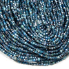 2MM Natural Deep Blue Apatite Gemstone Grade AA Micro Faceted Diamond Cut Cube Loose Beads 15.5 inch Full Strand (80009238-P43)